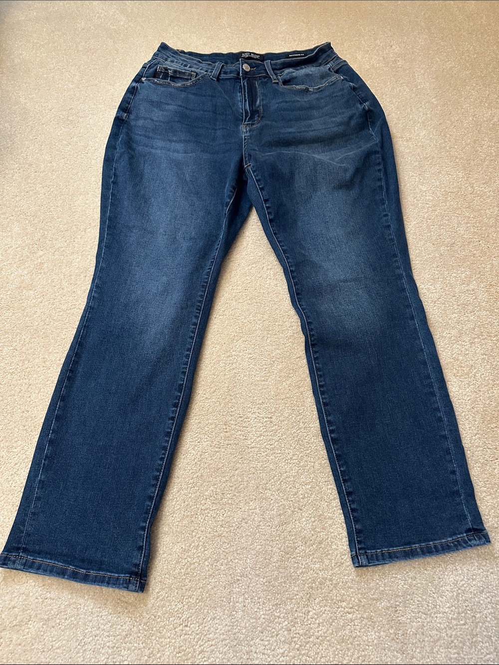 Vintage Judy Blue Women's Dark Blue Boyfriend Fit Jeans size 14W x 28